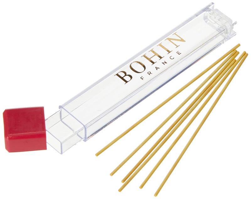 Bohin Mechanical Chalk Pencil Refill 6/Pkg, Yellow - Image 1